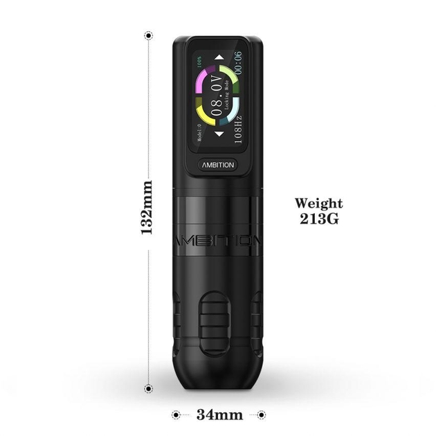 Ambition Zetton Çift Bataryalı Kablosuz Pen Dövme Makinesi 4.0 mm Stroke