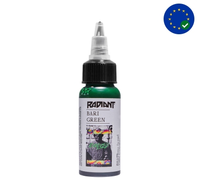 Radiant Bari Green  AB Reach Uyumlu 1 oz - 30 ml Yeşil Dövme Boyası