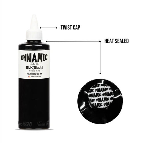 Dynamic Black Siyah 8 oz -240 ml Dövme Boyası