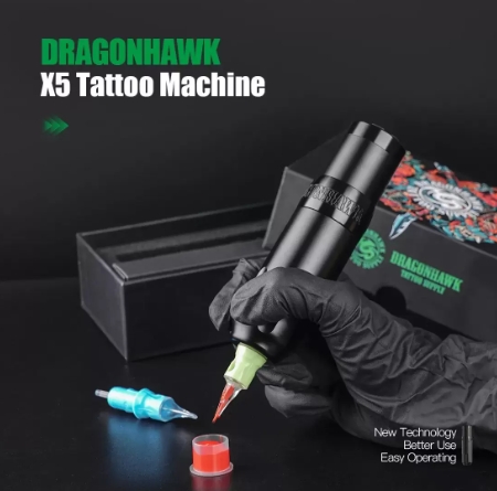 Dragonhawk Mast X5 Kablosuz Bataryalı Pen Dövme Makinesi 4.0 mm Stroke