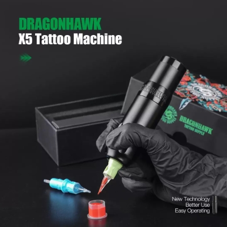 Dragonhawk Mast X5 Kablosuz Bataryalı Pen Dövme Makinesi 4.0 mm Stroke