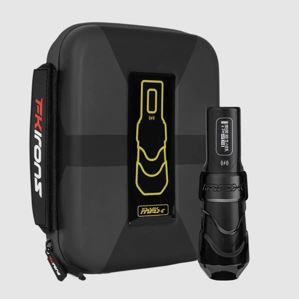FK Irons Flux Max Stealth 4mm Stroke with 1 PowerBolt II Wireless Tattoo Machine Kablosuz Şarjlı Tek Bataryalı Dövme Makinesi