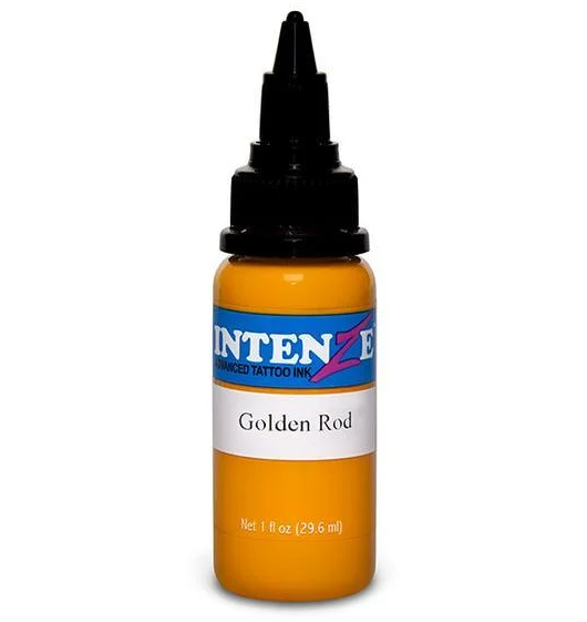 İntenze Golden Rod 1 oz - 30 ml Altın Rengi Sarı Dövme Boyası