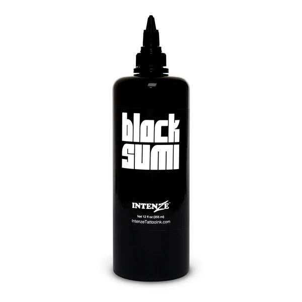 İntenze Black Sumi 12 oz 355 ml Siyah Dövme Boyası
