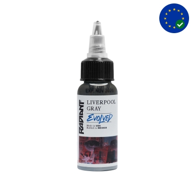 Radiant Liverpool Gray AB Reach Uyumlu 1 oz - 30 ml Gri Dövme Boyası