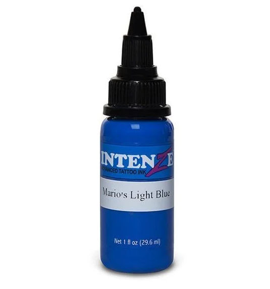 İntenze Mario’s Light Blue 1 oz - 30 ml Mavi Dövme Boyası