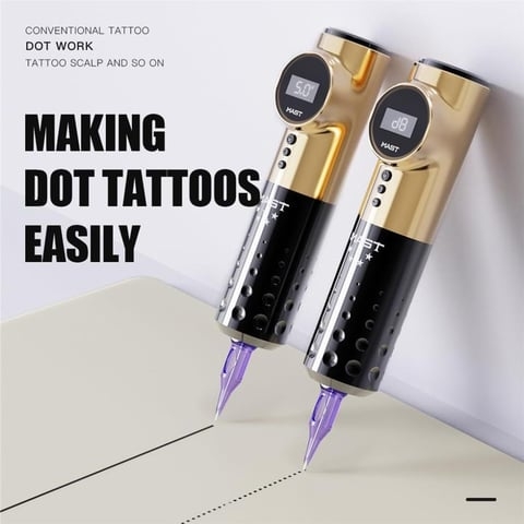 Mast Archer 5 Star Series Gold Kablosuz Bataryalı Pen Rotary Dövme Makinesi
