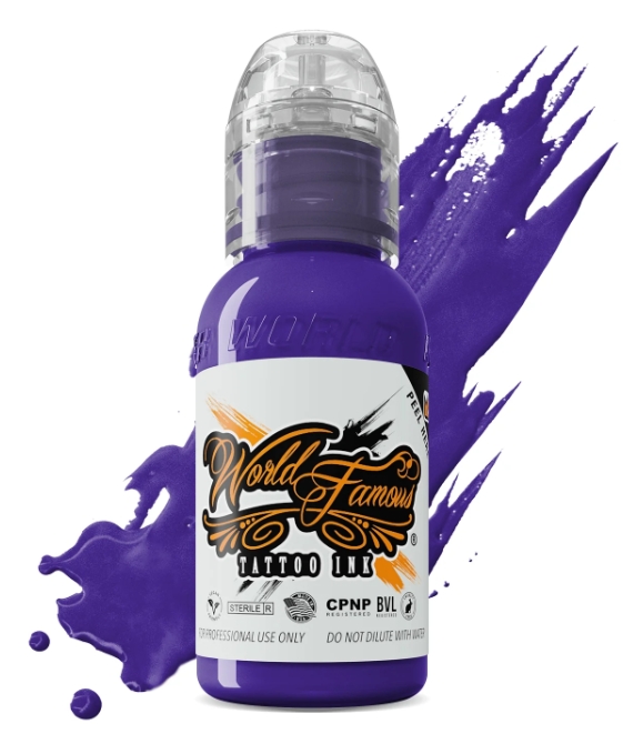 World Famous Purple Heart 1 oz 30 ml Koyu Mor Dövme Boyası