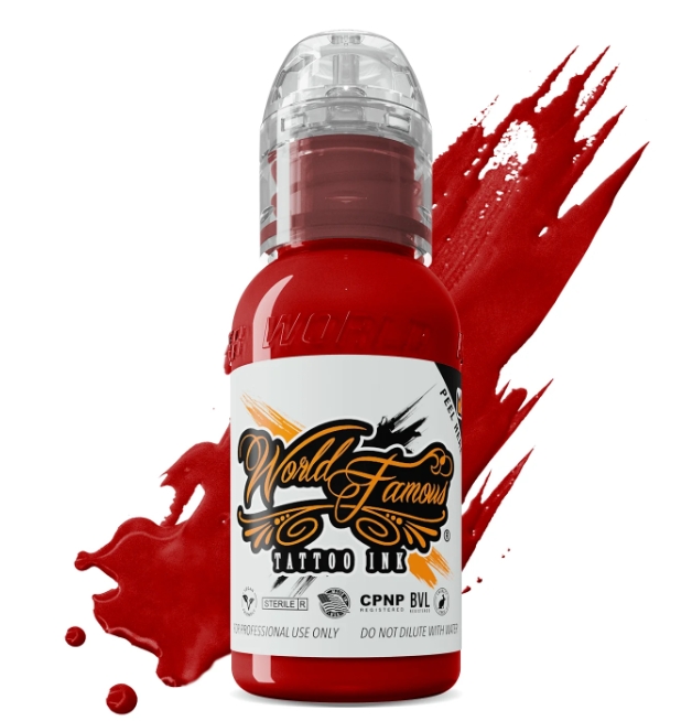 World Famous Red Hot 1 oz 30 ml Kırmızı Dövme Boyası
