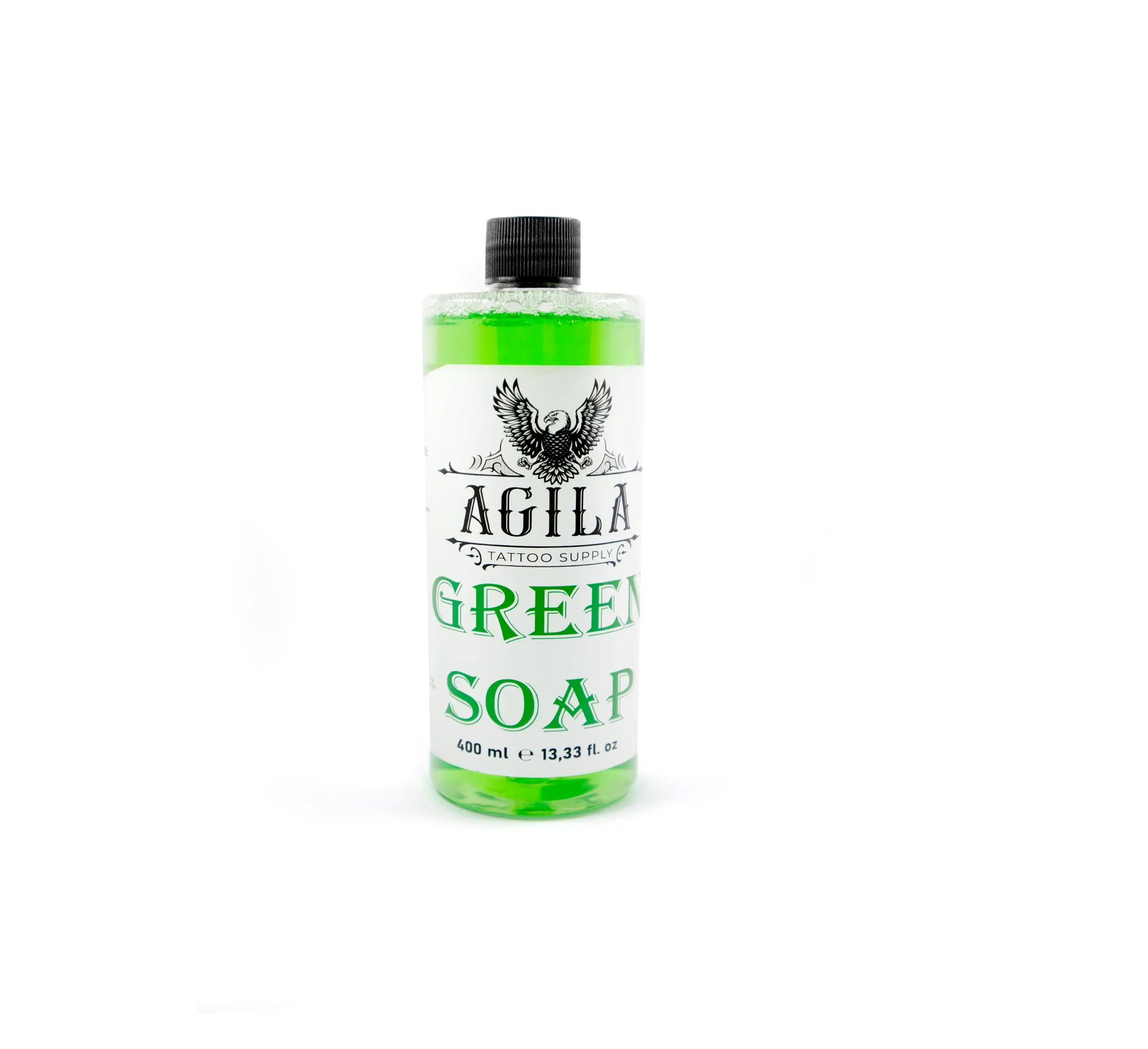 3’Lü Agila Green Soap Konsantre Cilt Temizleme Sıvısı 400ml (Dövme, Kalıcı Makyaj, Microblading) Yeşil Sabun Su Tattoo Clean