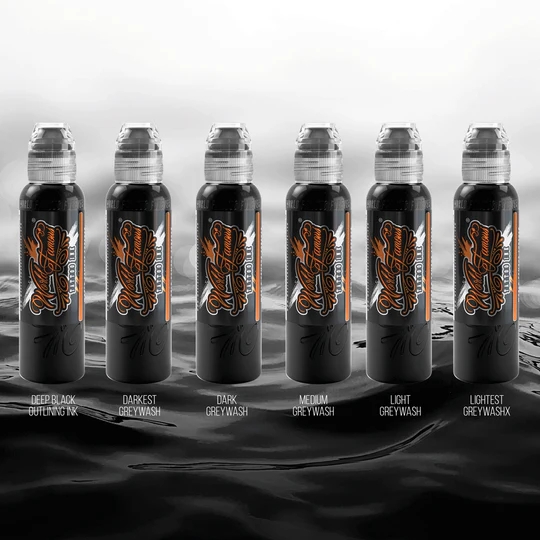 World Famous Jose Perez Jr. Darkwater Shading Set  4oz 120ml Gölge Seti Dövme Boyası